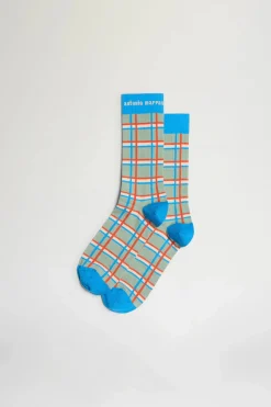 Accessori Morbidi|Uomo^Antonio Marras Calze a Quadri Verdi e Blu