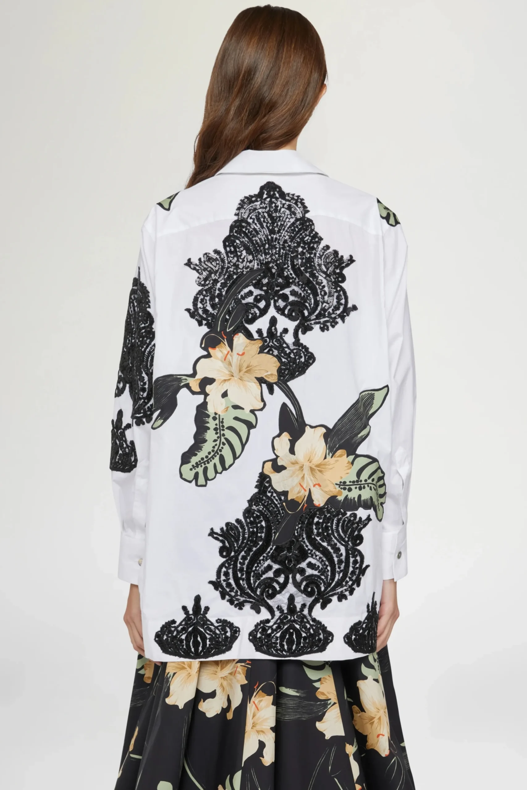 Camicie E Bluse^Antonio Marras Camicia Bianca Ibiscus Patchworks