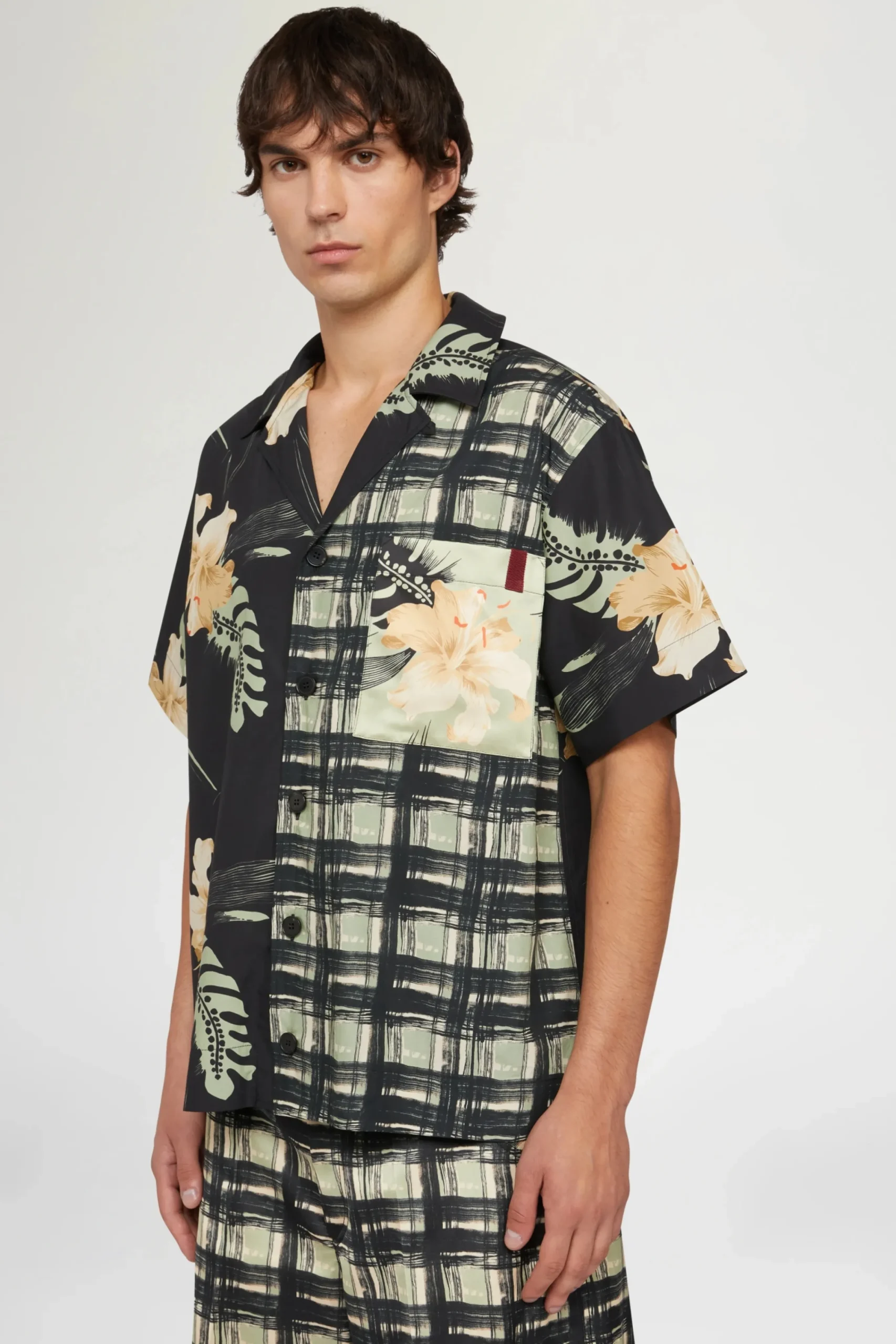 Uomo^Antonio Marras Camicia stampa Floreale e Quadri