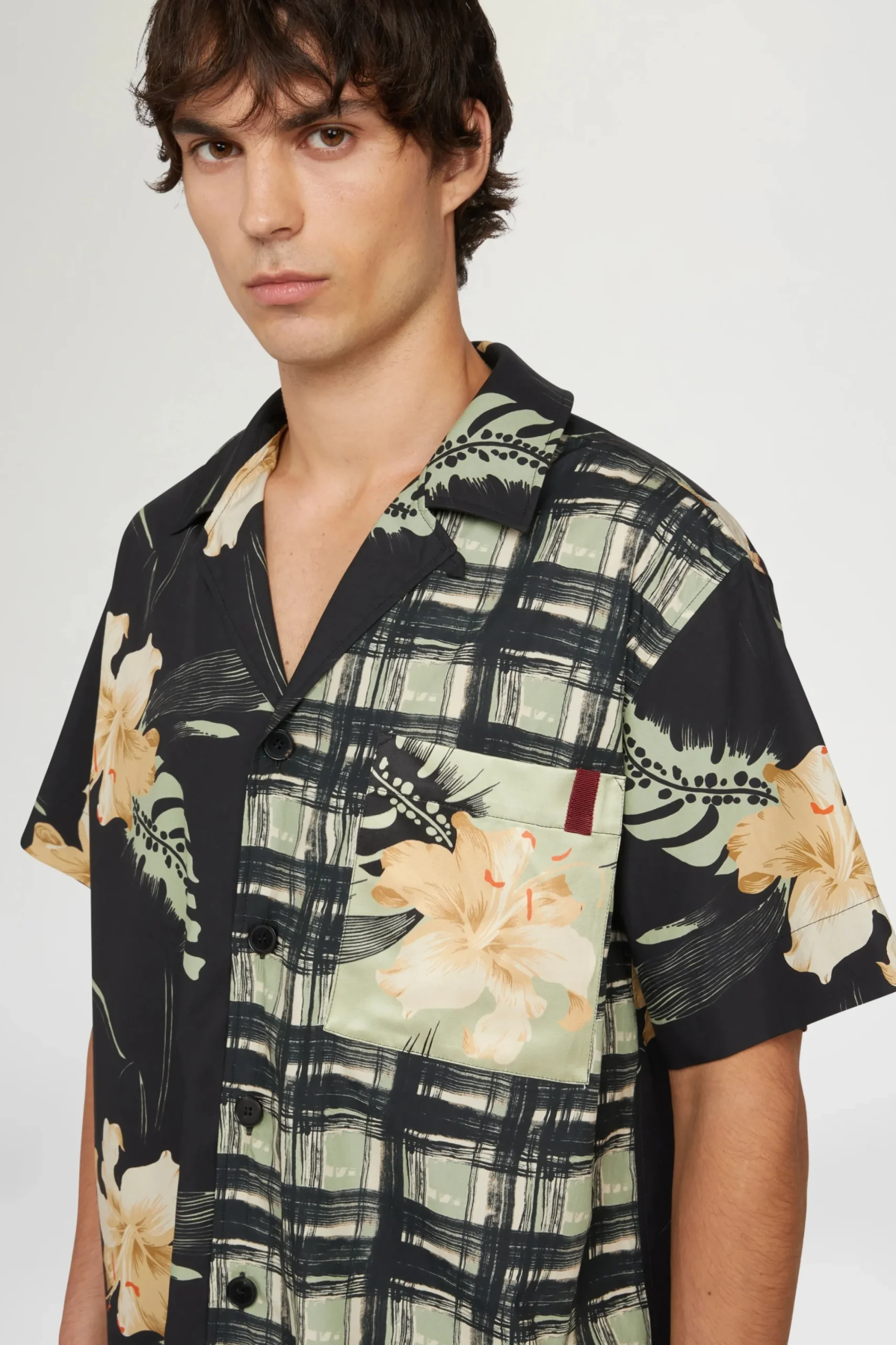 Uomo^Antonio Marras Camicia stampa Floreale e Quadri