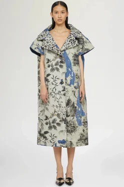 Giacche E Capispalla^Antonio Marras Cappotto in Denim Stampa Tropicale