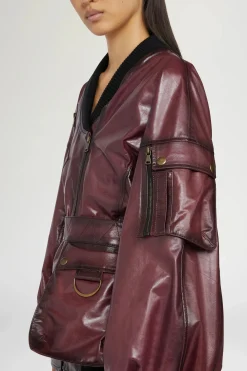 Giacche E Capispalla^Antonio Marras Giacca di Pelle Bordeaux