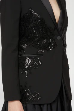 Giacche E Capispalla^Antonio Marras Giacca nera con paillettes
