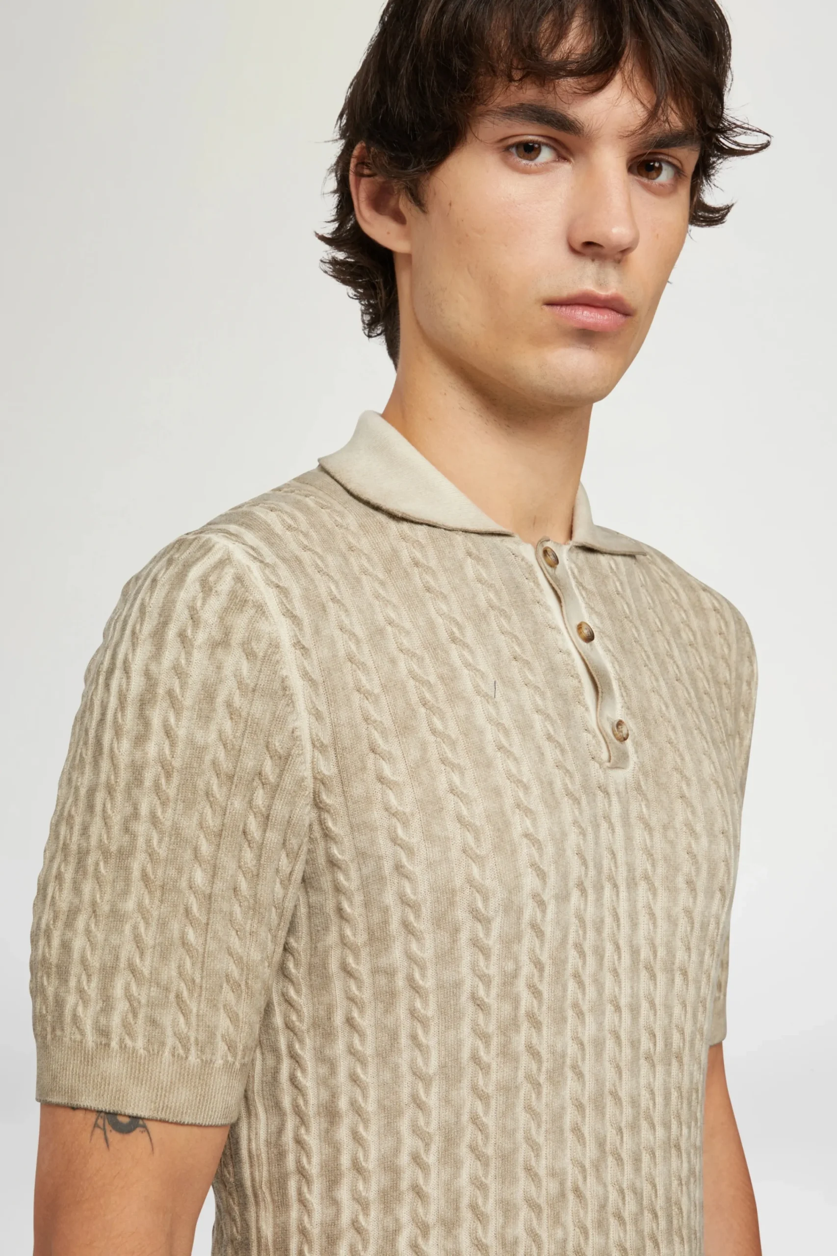 Uomo^Antonio Marras Polo in Maglia Beige
