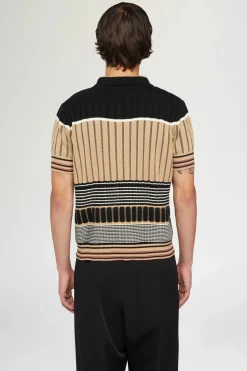 Uomo^Antonio Marras Polo in Maglia Beige & Nera