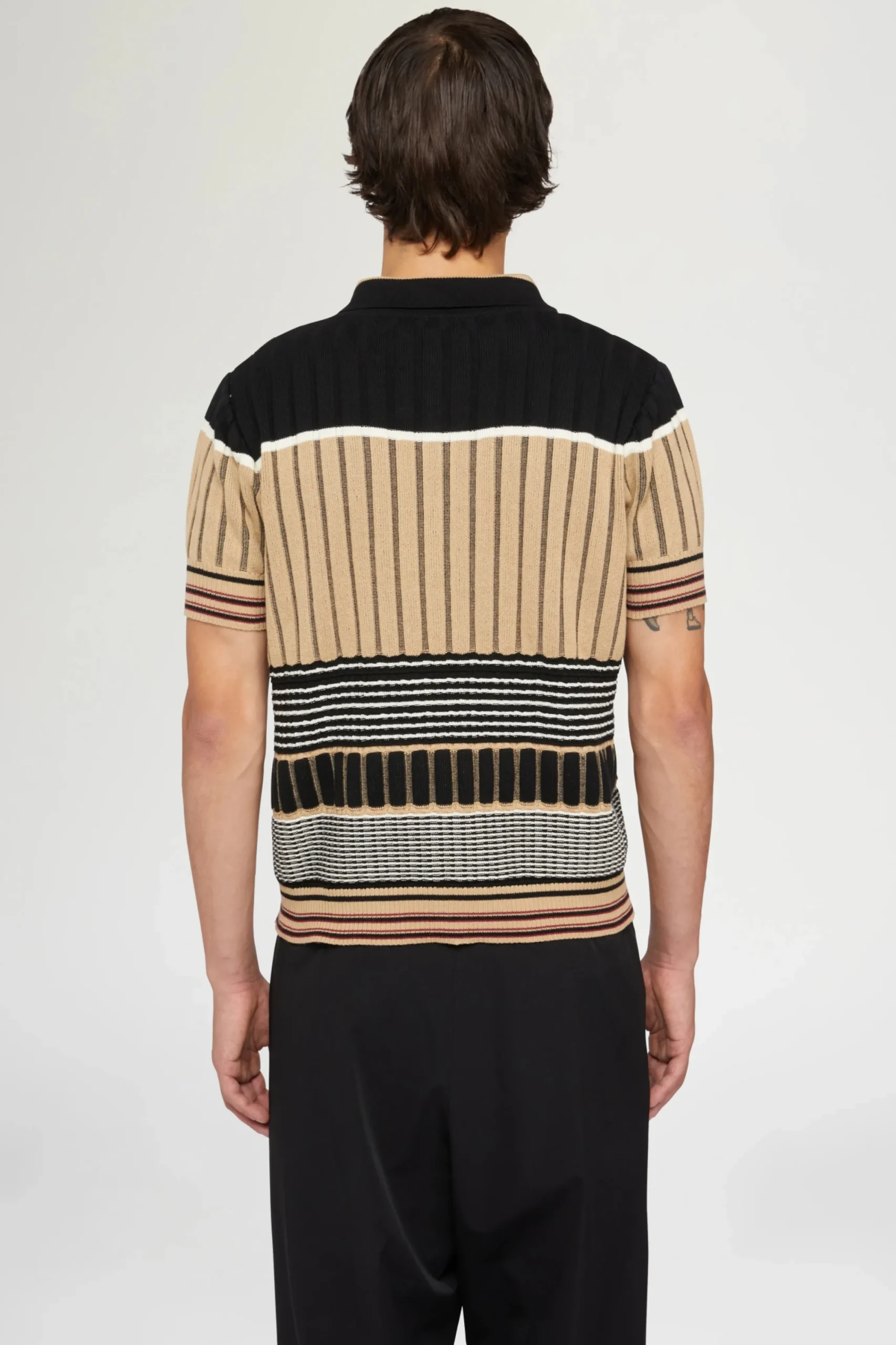 Uomo^Antonio Marras Polo in Maglia Beige & Nera