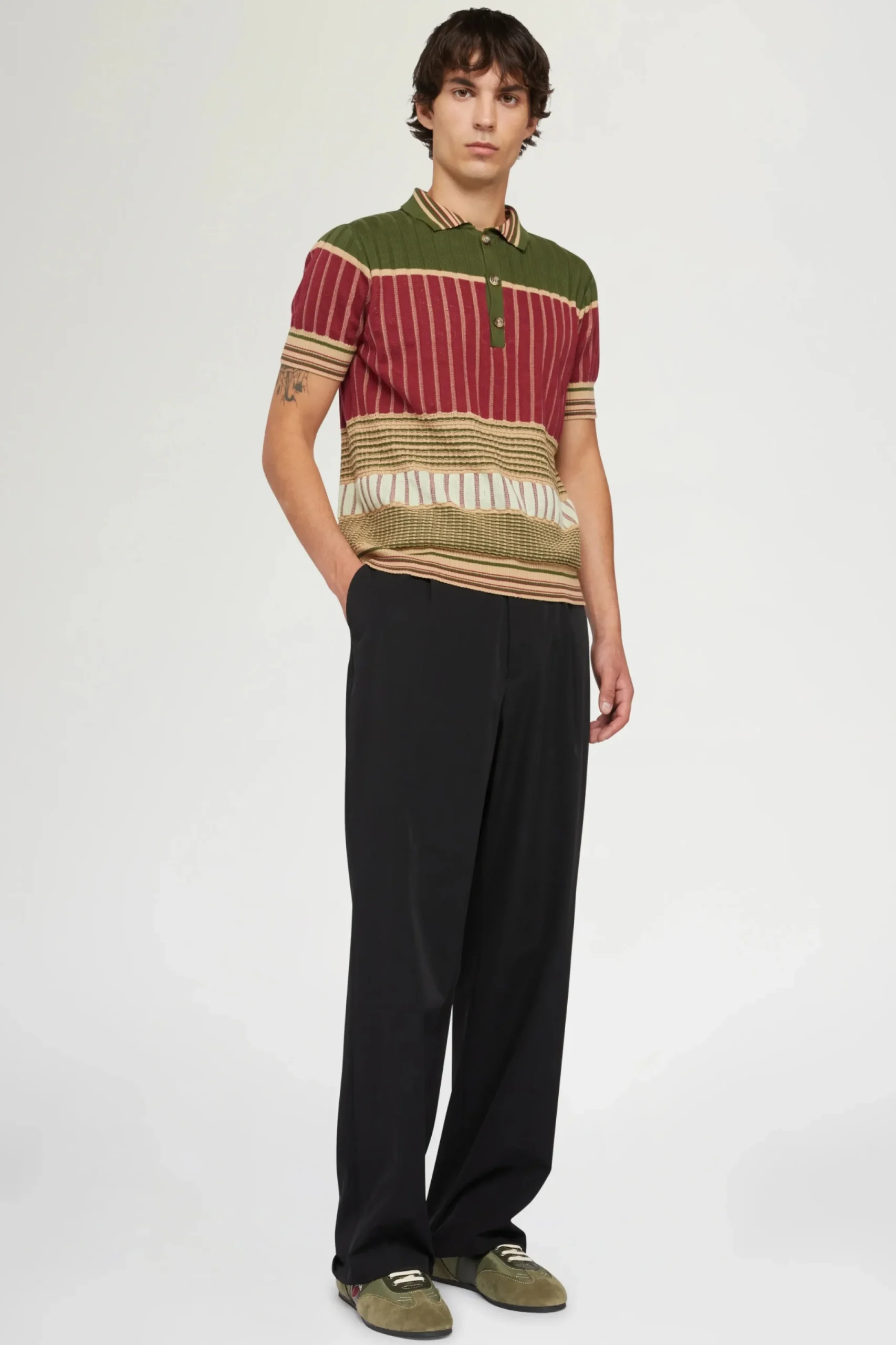 Uomo^Antonio Marras Polo in Maglia Rossa e Verde