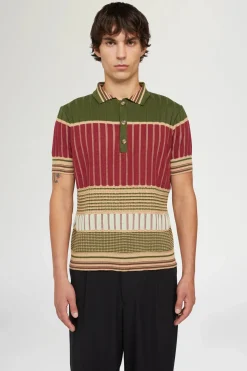 Uomo^Antonio Marras Polo in Maglia Rossa e Verde