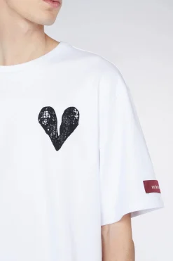 Uomo^Antonio Marras T-shirt Cuore Bianca