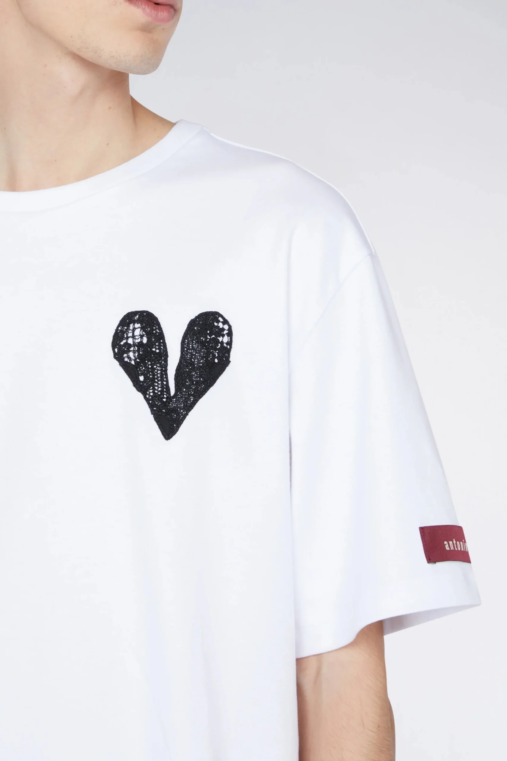 Uomo^Antonio Marras T-shirt Cuore Bianca