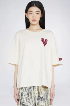 Magliette E Top^Antonio Marras T-shirt Cuore Crema