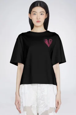 Magliette E Top^Antonio Marras T-shirt Cuore Nera