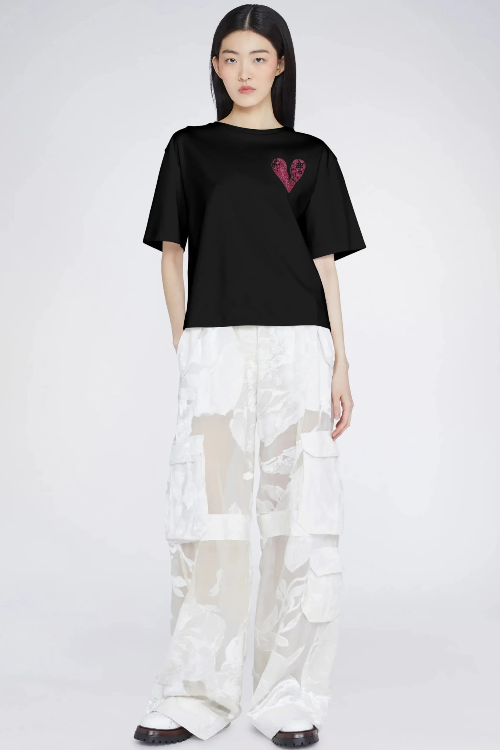 Magliette E Top^Antonio Marras T-shirt Cuore Nera