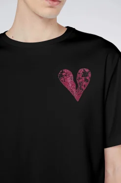 Uomo^Antonio Marras T-shirt Cuore Nero