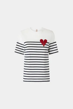 Magliette E Top^Antonio Marras T-shirt Cuore Spezzato a Righe