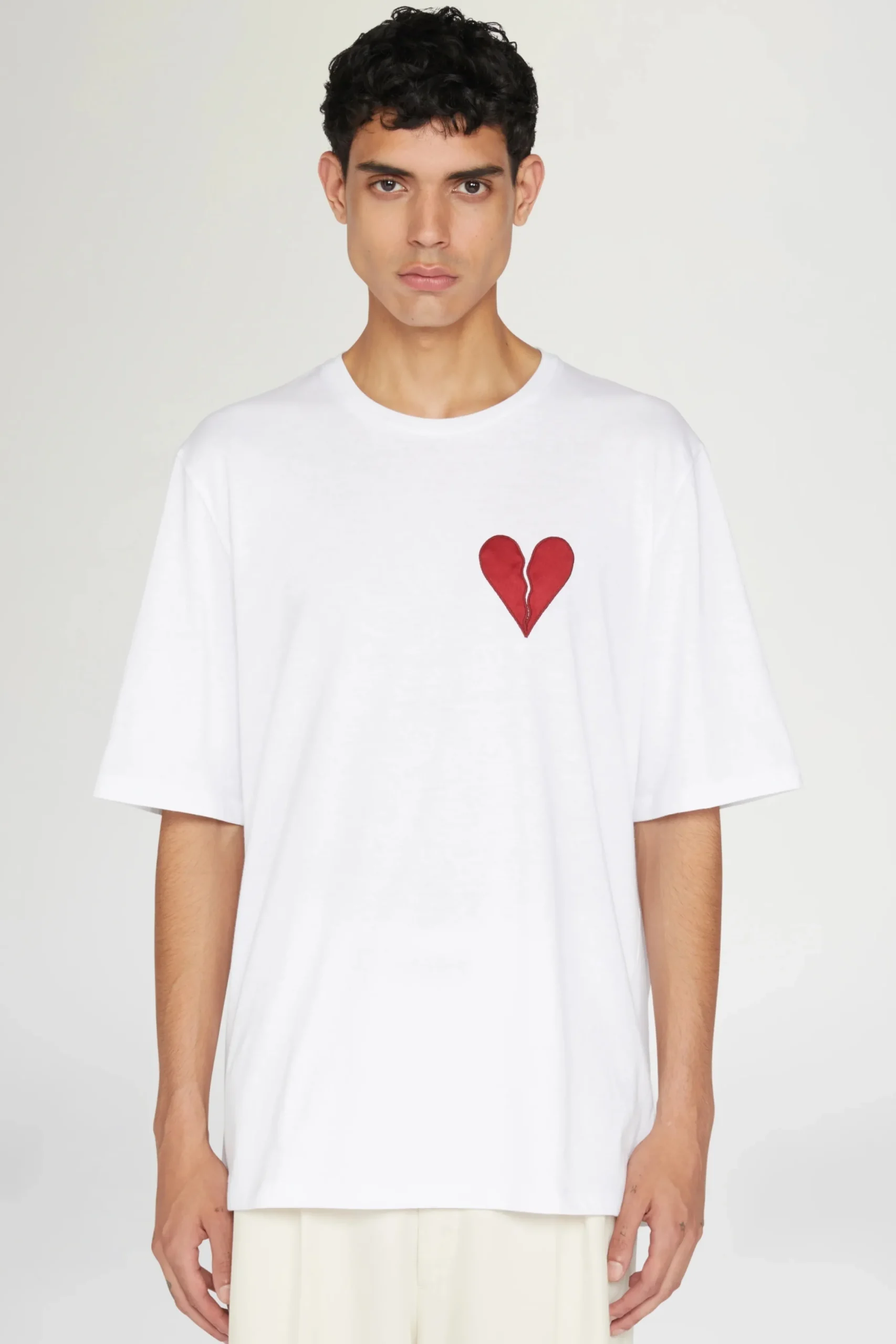 Uomo^Antonio Marras T-shirt Cuore Spezzato Bianca