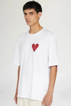 Uomo^Antonio Marras T-shirt Cuore Spezzato Bianca