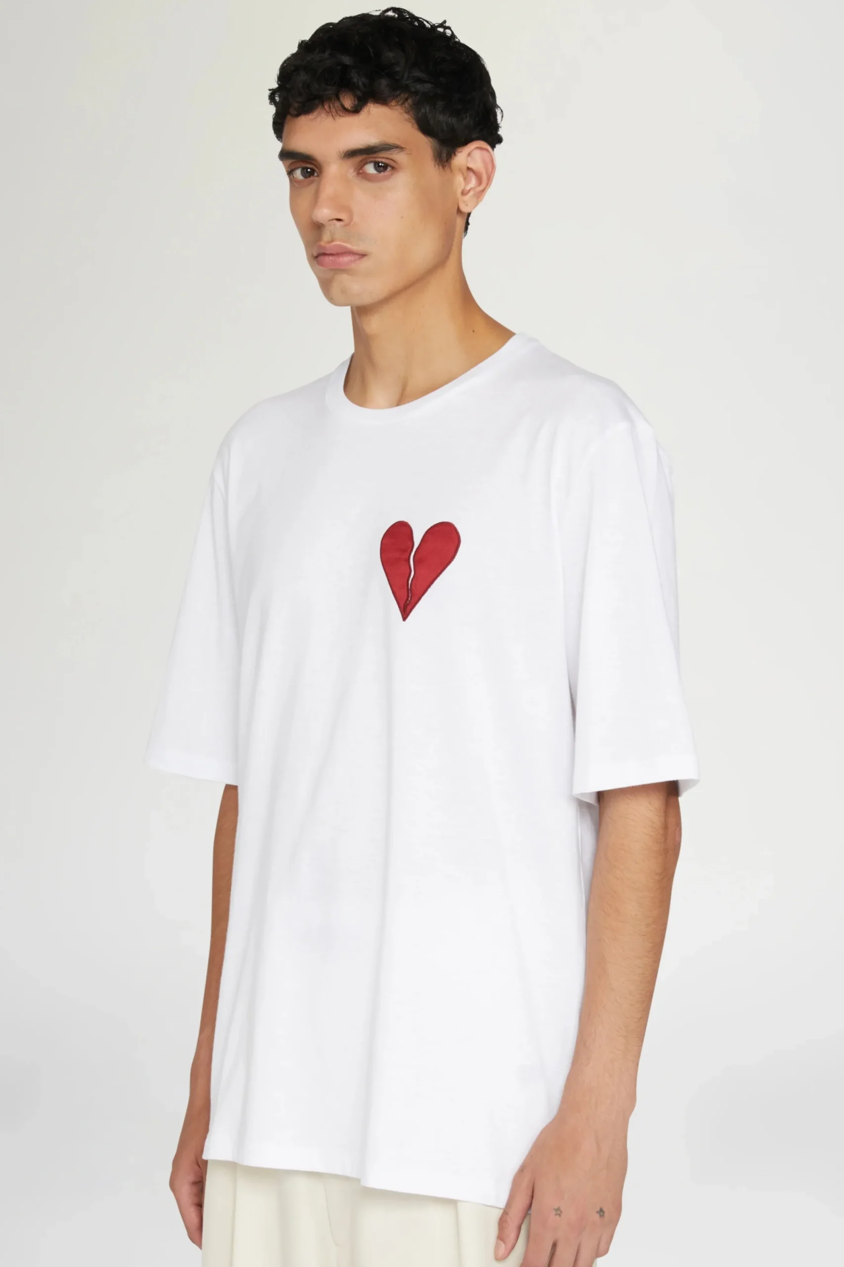 Uomo^Antonio Marras T-shirt Cuore Spezzato Bianca