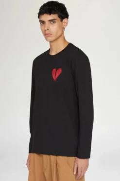 Uomo^Antonio Marras T-shirt Cuore Spezzato Lunga Nera