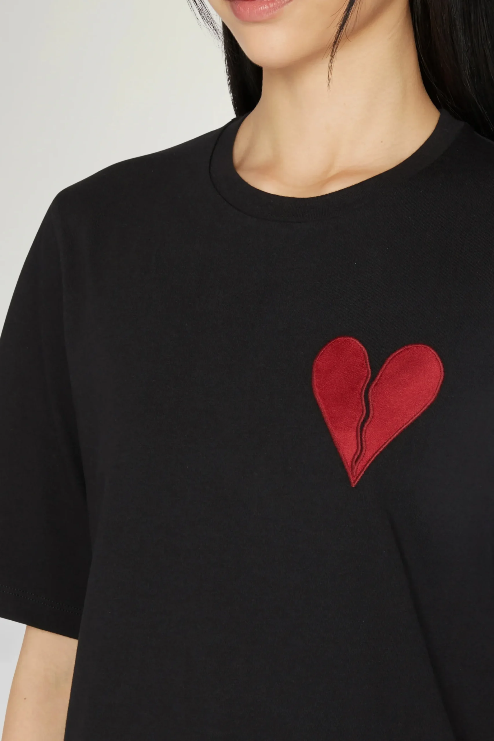 Magliette E Top|Uomo^Antonio Marras T-shirt Cuore Spezzato Nera