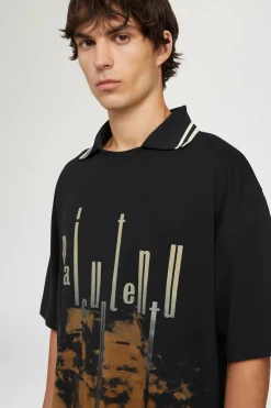Uomo^Antonio Marras T-shirt Nera & Marrone Maicuntentu
